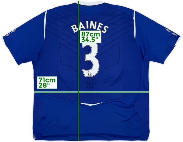 2008-09 Everton Home Shirt Baines #3 - 6/10 - (4XL)