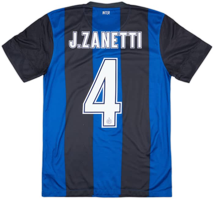 2012-13 Inter Milan Home Shirt J. Zanetti #4 - 8/10 - (S)