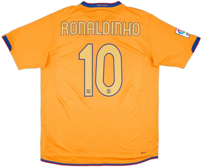 2006-07 Barcelona Away Shirt Ronaldinho #10 - 10/10 - (L)