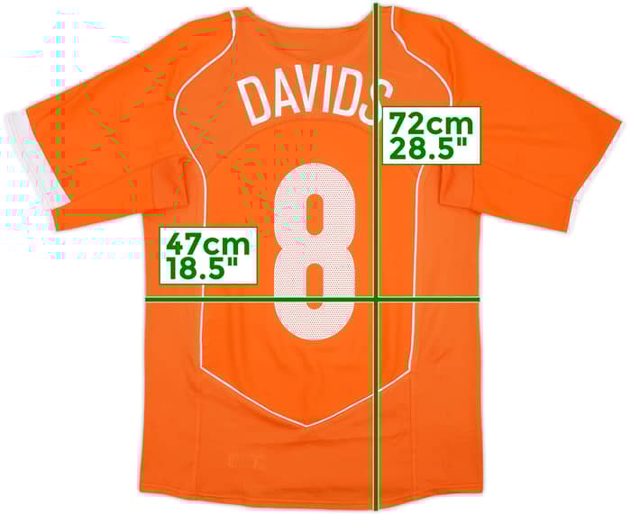 2004-06 Netherlands Home Shirt Davids #8 - 9/10 - (S)