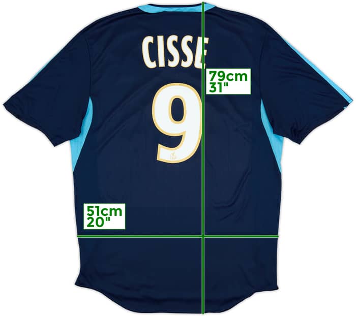 2006-07 Olympique Marseille Third Shirt Cisse #9 - 7/10 - (L)
