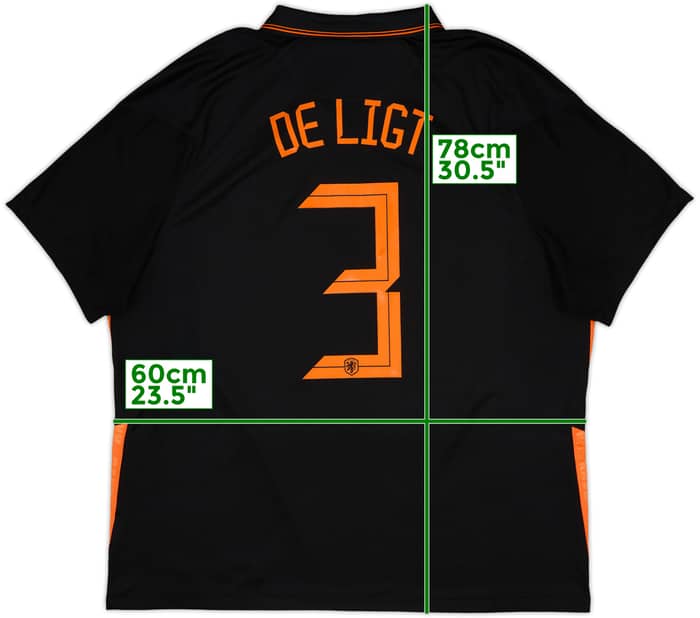 2020-22 Netherlands Away Shirt De Ligt #3 - 10/10 - (XXL)