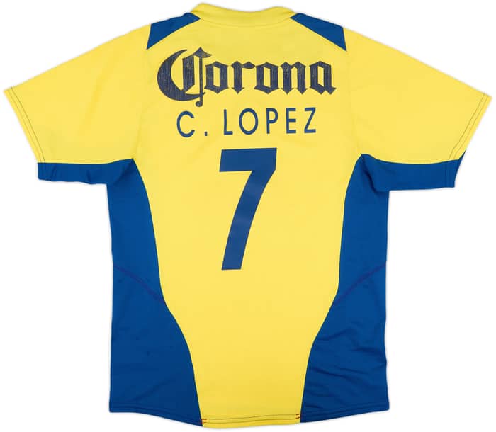 2004-05 Club America Home Shirt C.Lopez #7 - 8/10 - (M)