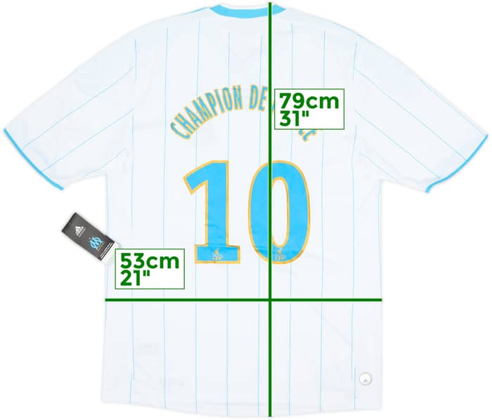 2010-11 Olympique Marseille Home Shirt Champion De France #10 (M)