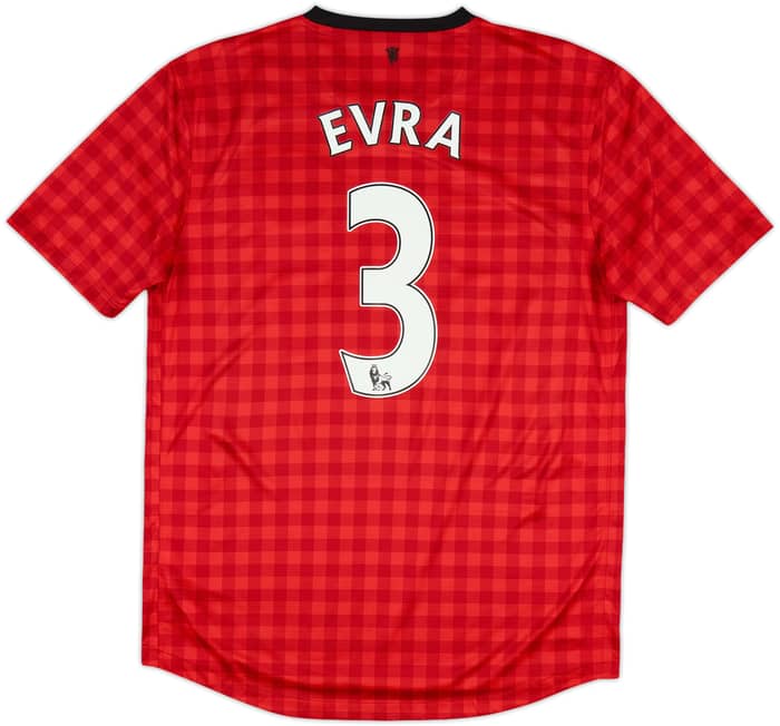 2012-13 Manchester United Home Shirt Evra #3 - 9/10 - (M)