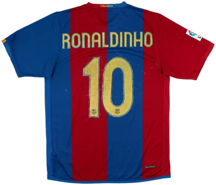 2006-07 Barcelona Home Shirt Ronaldinho #10 - 5/10 - (M)