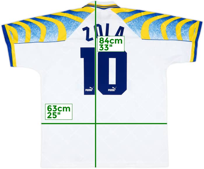 1995-97 Parma Home Shirt Zola #10 - 9/10 - (XL)