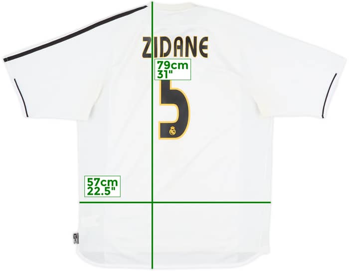 2003-04 Real Madrid Home Shirt Zidane #5 - 6/10 - (L)