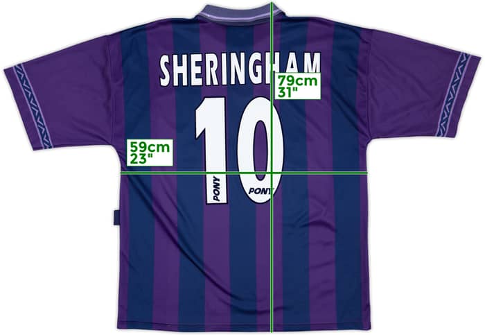 1995-97 Tottenham Away Shirt Sheringham #10 - 9/10 - (L)