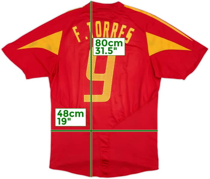 2004-06 Spain Home Shirt F. Torres #9 - 7/10 - (L)