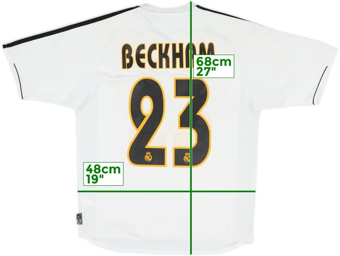 2003-04 Real Madrid Home Shirt Beckham #23 - 5/10 - (S)