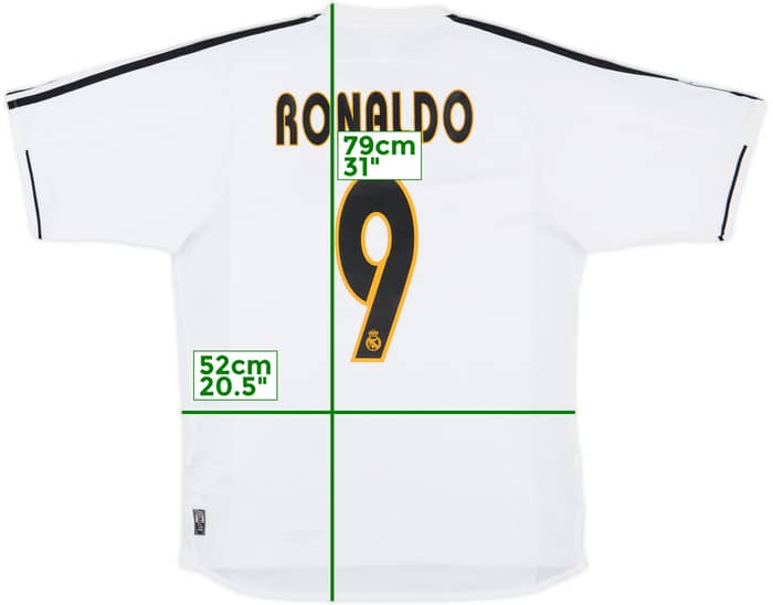 2003-04 Real Madrid Home Shirt Ronaldo #9 - 5/10 - (M)