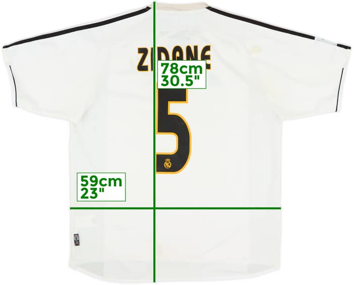 2003-04 Real Madrid Home Shirt Zidane #5 - 5/10 - (L)