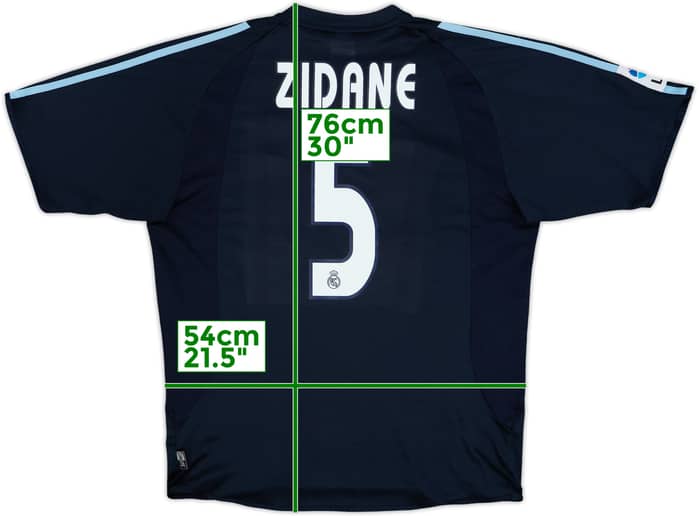 2003-04 Real Madrid Away Shirt Zidane #5 - 5/10 - (M)