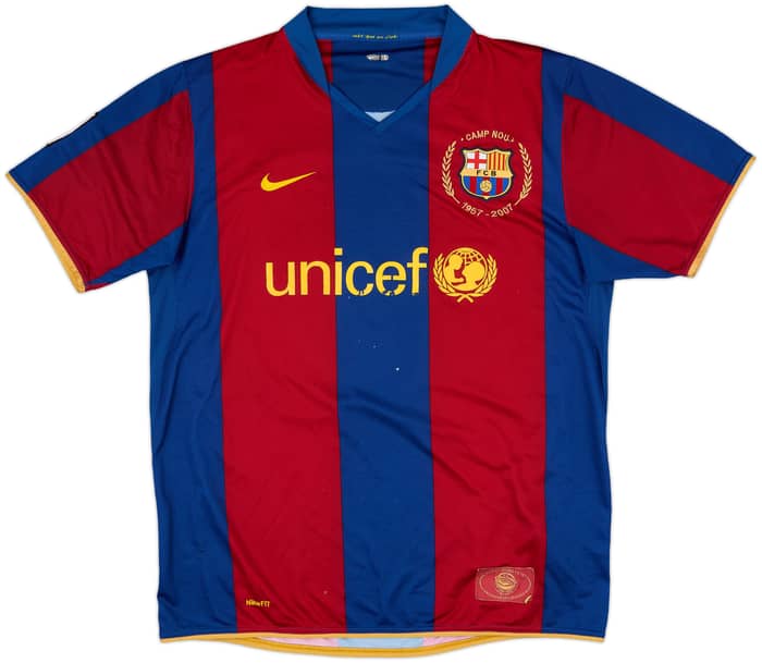 2007-08 Barcelona Home Shirt Ronaldinho #10 - 4/10 - (L)