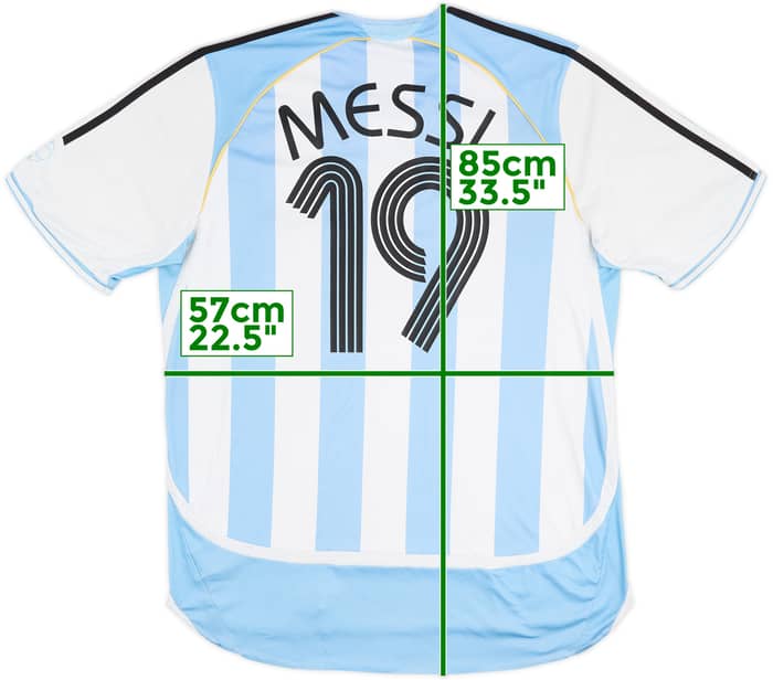 2005-07 Argentina Home Shirt Messi #19 - 5/10 - (XL)