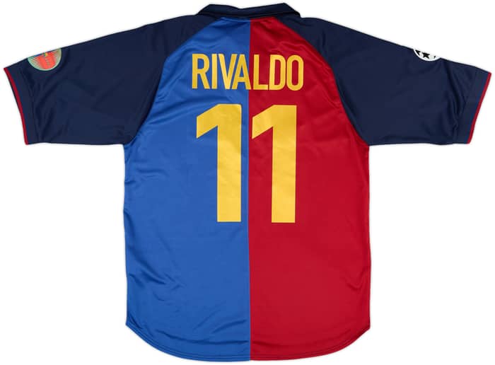 2004-05 Barcelona Nike Retro 1999-00 Shirt Rivaldo #11 - 9/10 - (M)