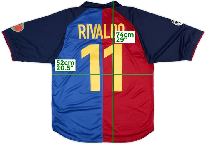 2004-05 Barcelona Nike Retro 1999-00 Shirt Rivaldo #11 - 9/10 - (M)