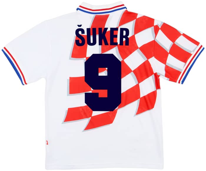 1996-98 Croatia Home Shirt Suker #9 - 8/10 - (M)