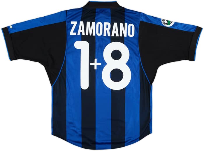 2000-01 Inter Milan Home Shirt Zamorano #1+8 - 7/10 - (M)