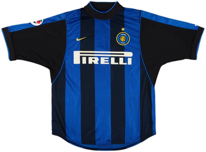 2000-01 Inter Milan Home Shirt Zamorano #1+8 - 7/10 - (M)
