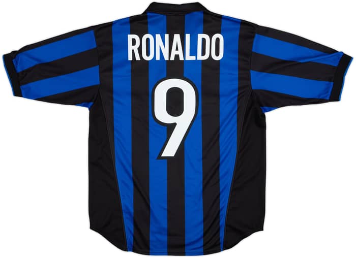 1998-99 Inter Milan Home Shirt Ronaldo #9 - 9/10 - (M)