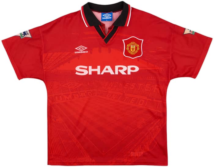 1994-96 Manchester United Home Shirt Cantona #7 - 8/10 - (M)