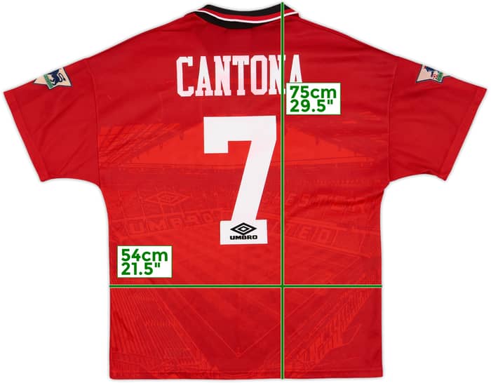 1994-96 Manchester United Home Shirt Cantona #7 - 8/10 - (M)