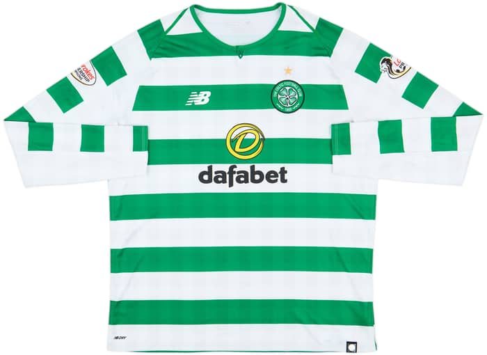 2016-17 Celtic Home L/S Shirt Tierney #63 - 7/10 - (XL)
