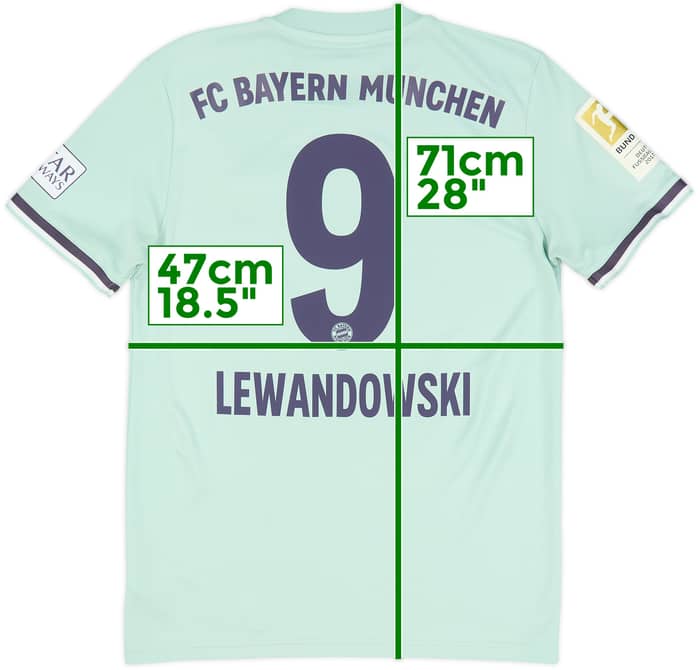 2018-19 Bayern Munich Away Shirt Lewandowski #9 - 9/10 - (S)