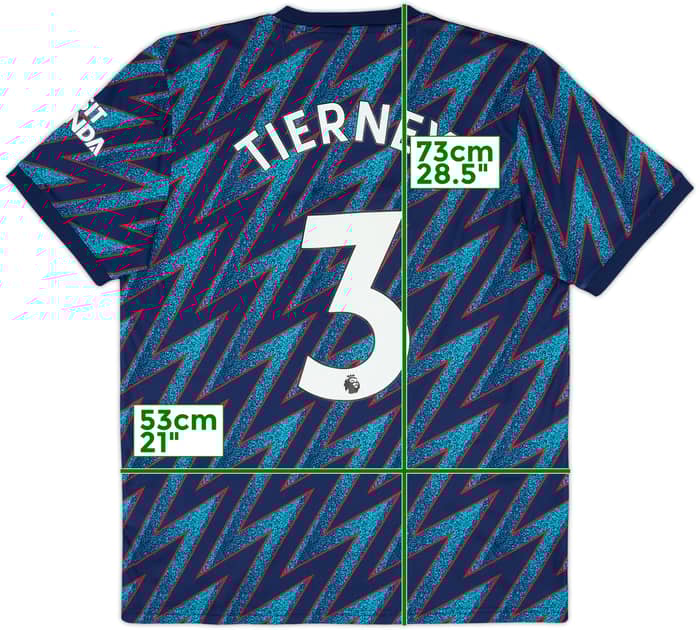 2021-22 Arsenal Third Shirt Tierney #3 - 8/10 - (M)