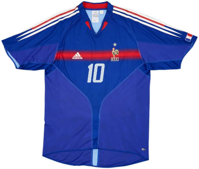 2004-06 France Home Shirt Zidane #10 - 6/10 - (L)
