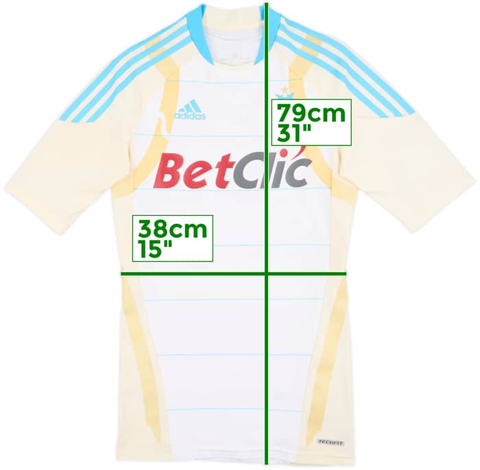 2010-11 Olympique Marseille Player Issue TechFit Home Shirt - 4/10 - (M)