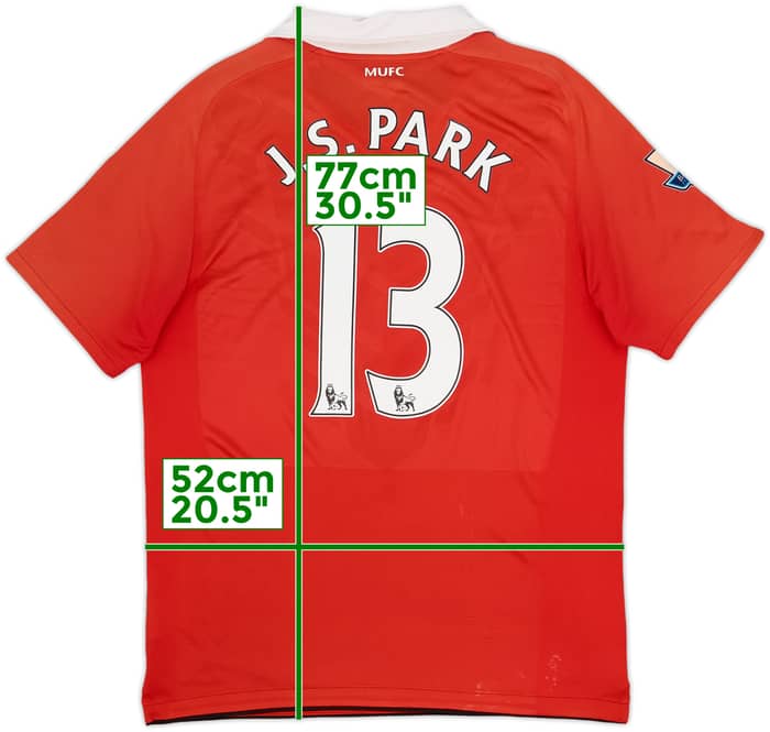 Camiseta de local del Manchester United 2010-11 J.S.Park #13 - 6/10 - (M)