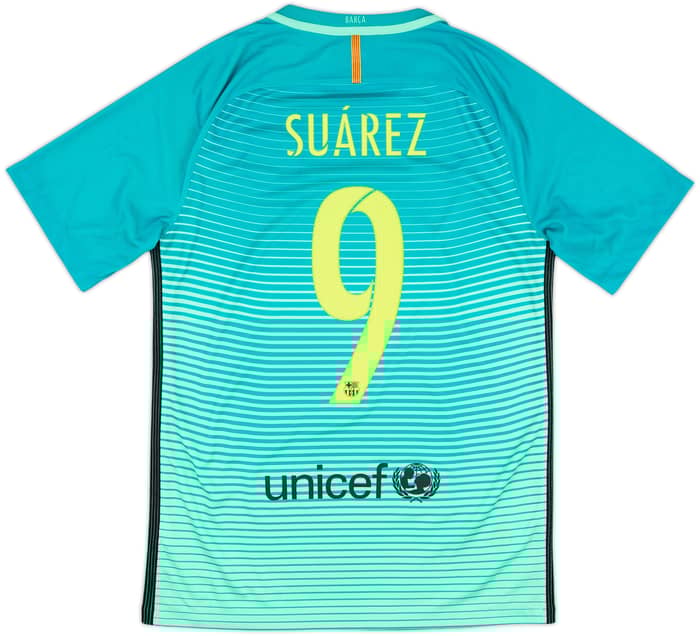 2016-17 Barcelona Third Shirt Suarez #9 - 9/10 - (S)