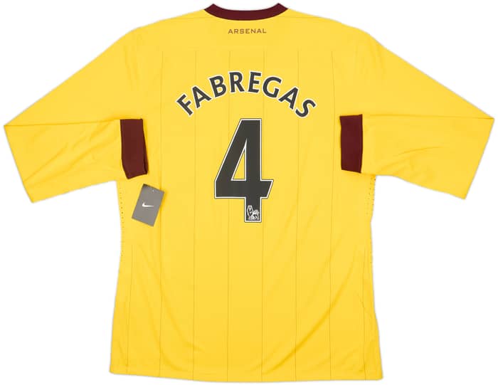 2010-13 Arsenal Player Issue Away L/S Shirt Fabregas #4 (XL)