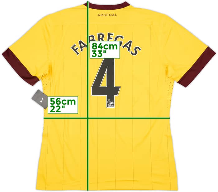 2010-13 Arsenal Player Issue Away Shirt Fabregas #4 (XL)
