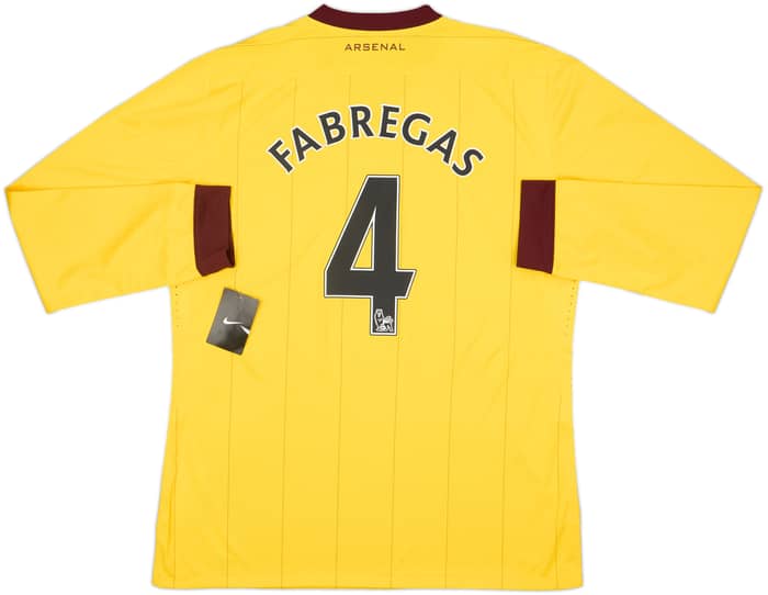 2010-13 Arsenal Player Issue Away L/S Shirt Fabregas #4 (XL)