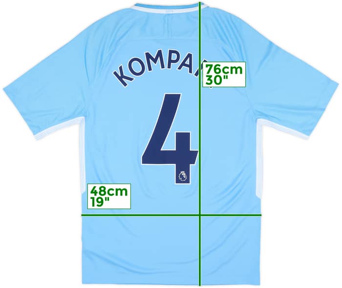 2017-18 Manchester City Home Shirt Kompany #4 (S)