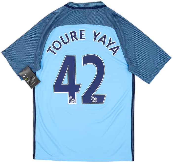 2016-17 Manchester City Home Shirt Toure Yaya #42 (S)