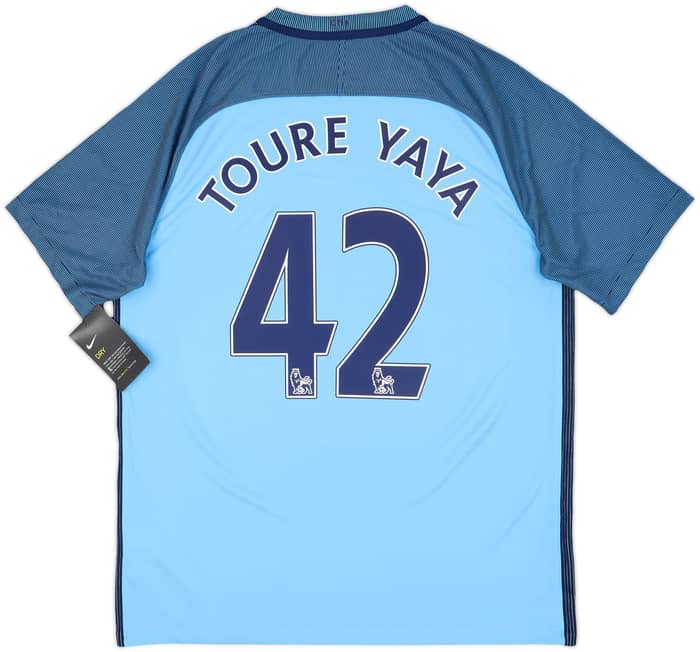 2016-17 Manchester City Home Shirt Toure Yaya #42 (L)