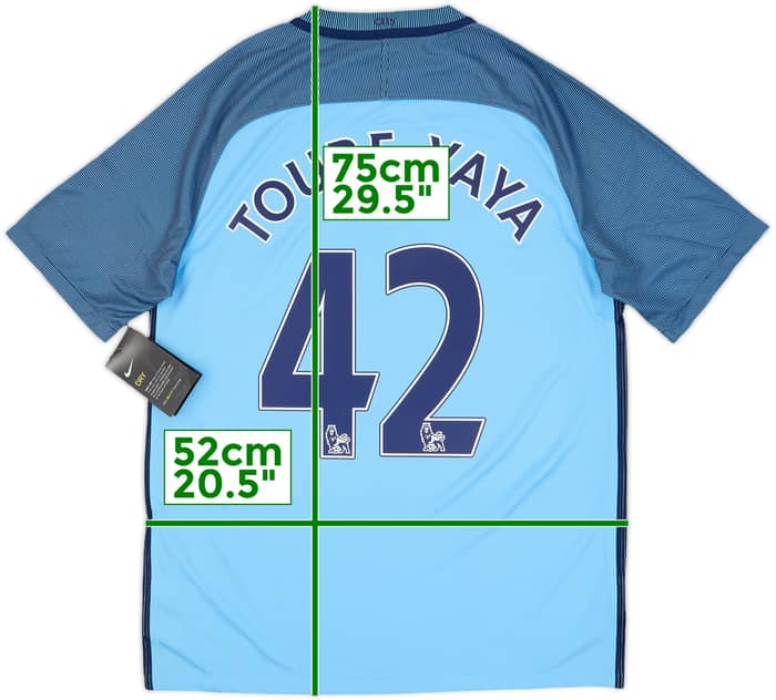 2016-17 Manchester City Home Shirt Toure Yaya #42 (M)