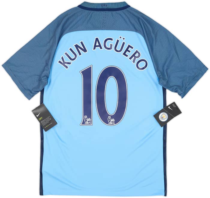 2016-17 Manchester City Home Shirt Kun Aguero #10 (S)