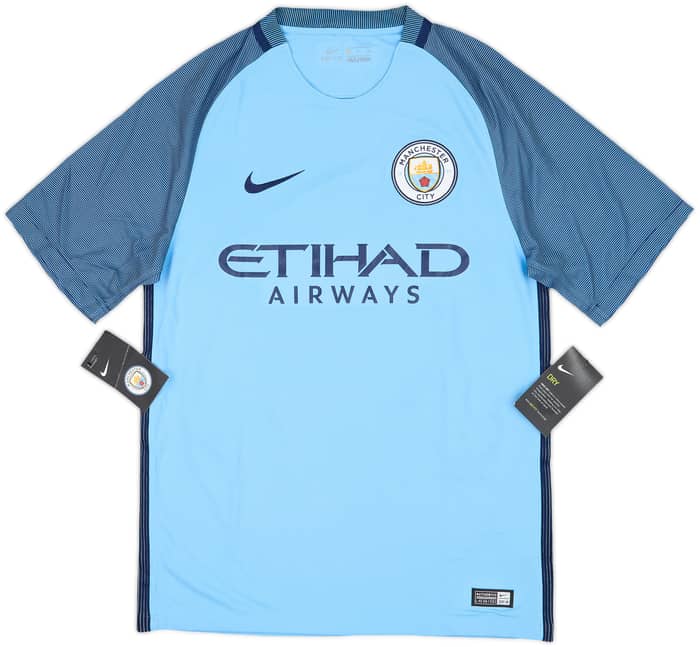 2016-17 Manchester City Home Shirt Kun Aguero #10 (S)