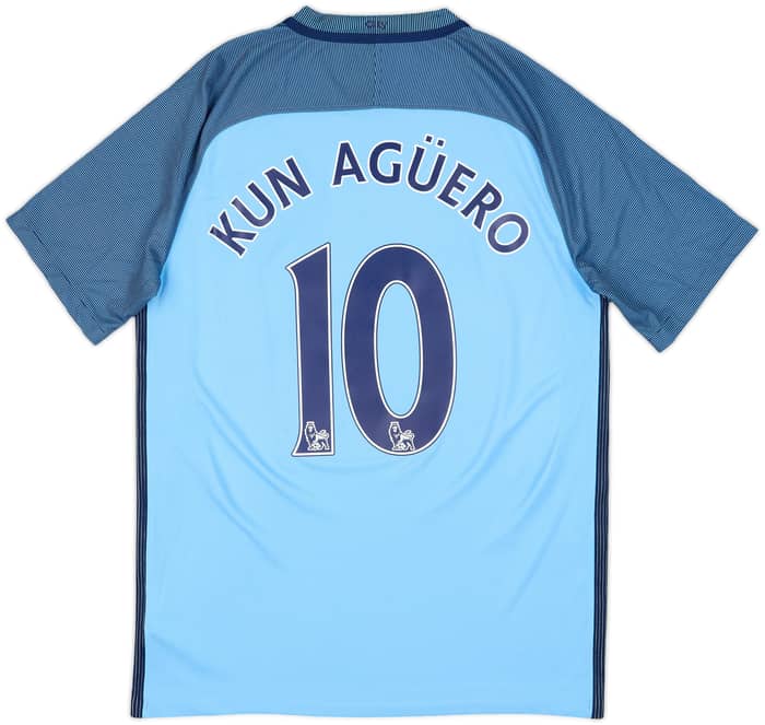 2016-17 Manchester City Home Shirt Kun Aguero #10 (M)
