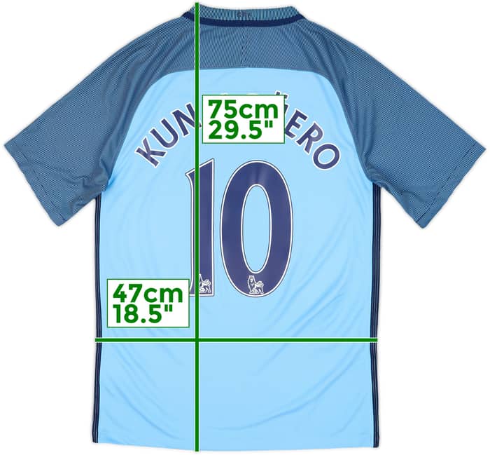 2016-17 Manchester City Home Shirt Kun Aguero #10 (S)