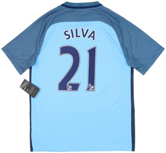 2016-17 Manchester City Home Shirt Silva #21 (M)