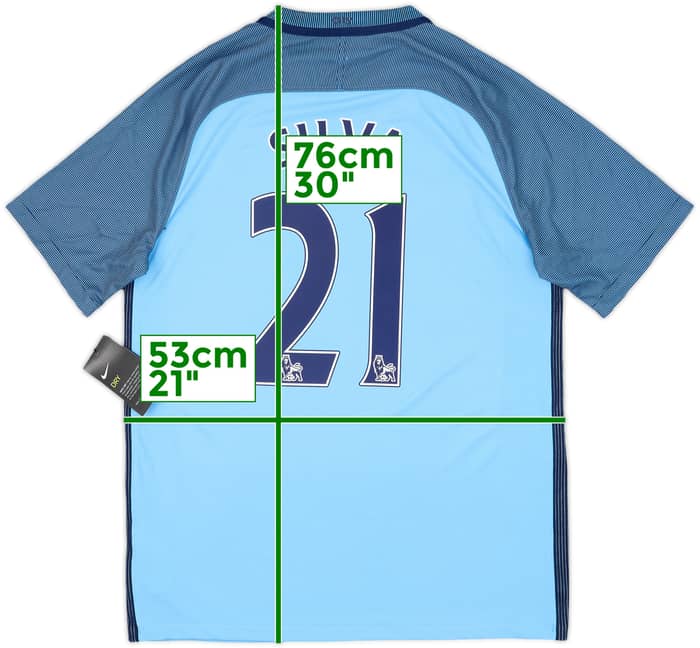 2016-17 Manchester City Home Shirt Silva #21 (M)