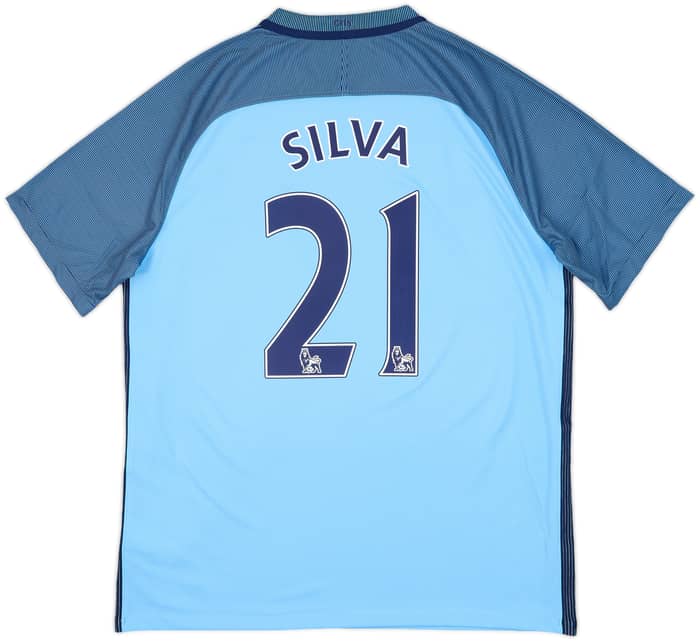 2016-17 Manchester City Home Shirt Silva #21 (L)