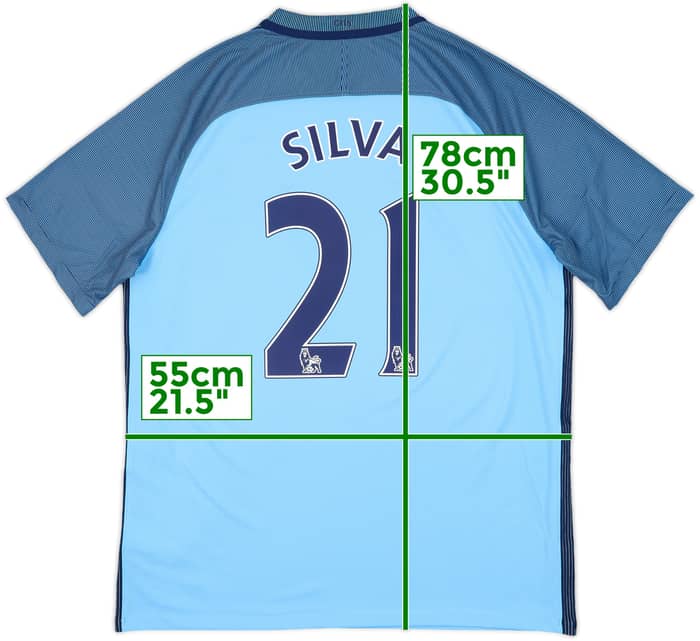 2016-17 Manchester City Home Shirt Silva #21 (L)